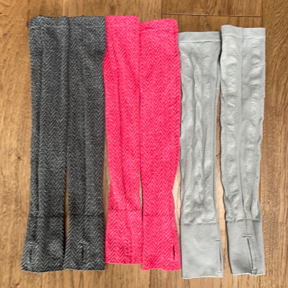 THREE pairs Oiselle arm warmers